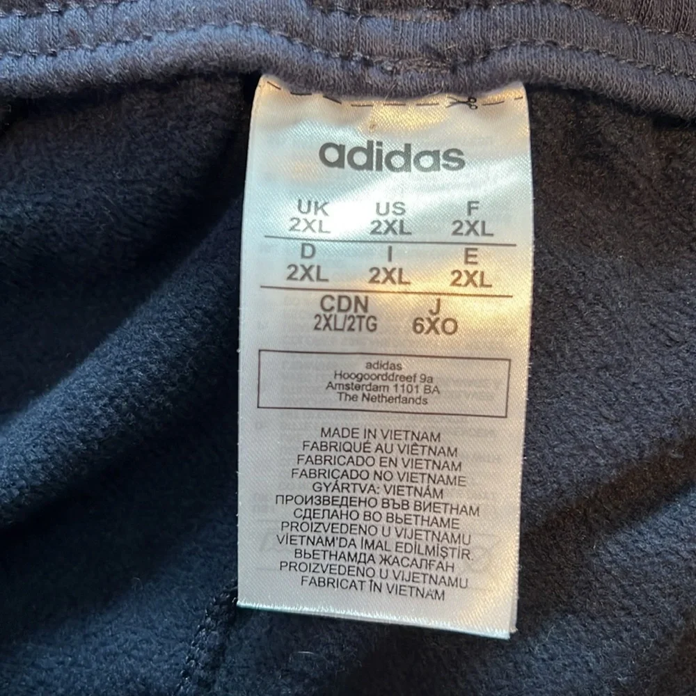 Adidas Navy and White 2XL Joggers
